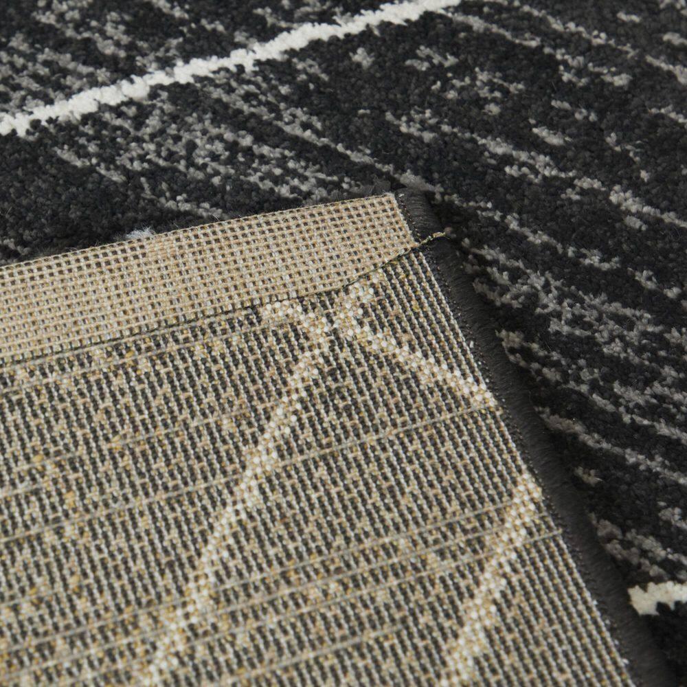 7'10"x10' Alberto Transitional Geometric Rug Black - Balta Rugs: Large Indoor Area, Stain-Repellent, Low Pile
