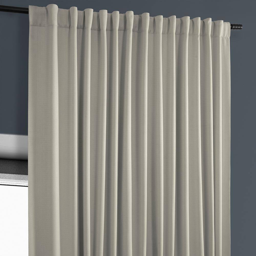 Birch Faux Linen Extra Wide Room Darkening Curtain (1 Panel), Birch, 100W X 120L
