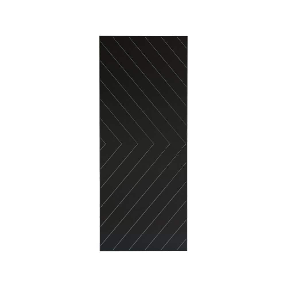 Renin 88'' Solid + Manufactured Wood Paneled Painted without Installation Hardware Kit Barn Door