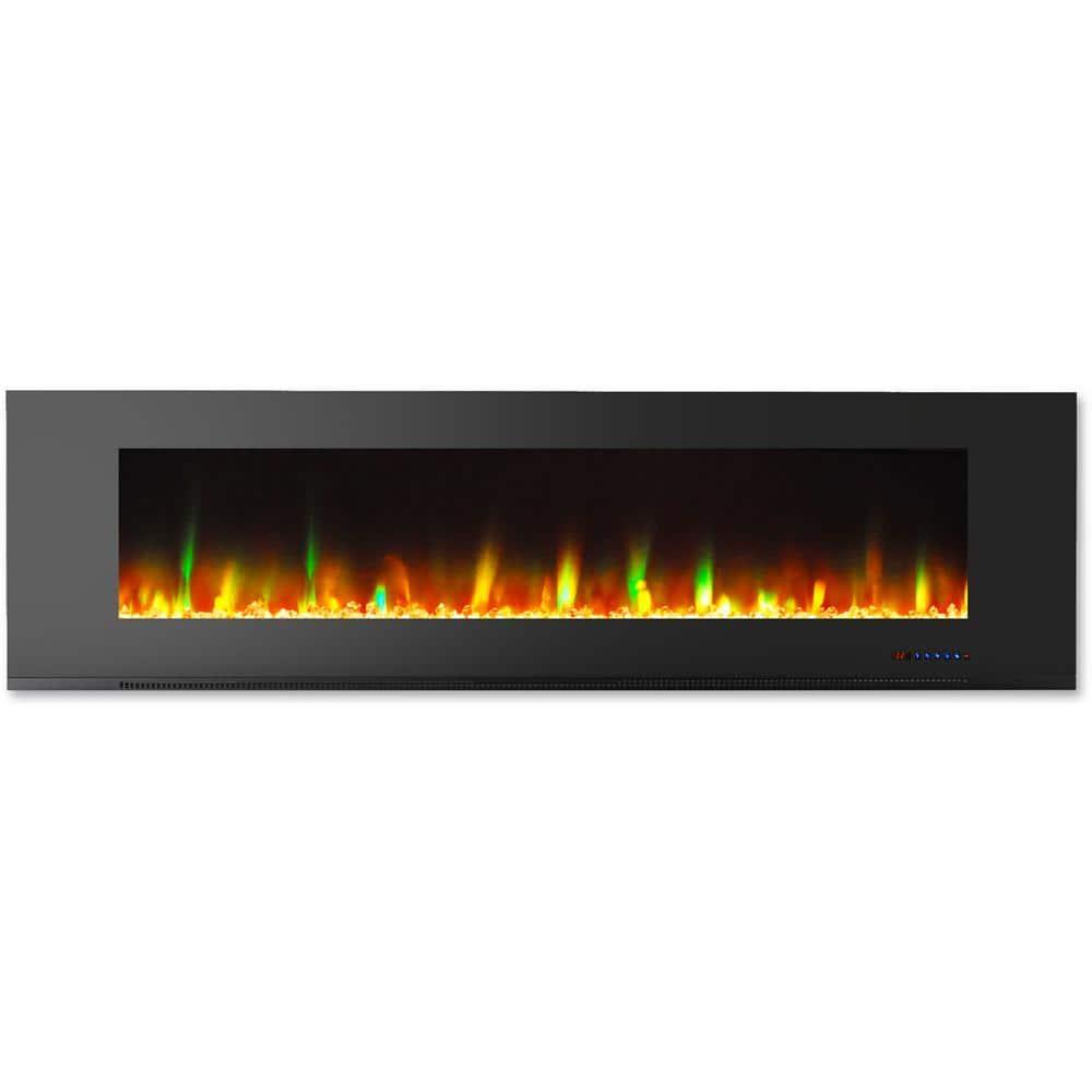 Cambridge Cambridge Wall Mount Electric Fireplace Heater with Remote Control for Indoor Use in Living Room, Bedroom, Home Office