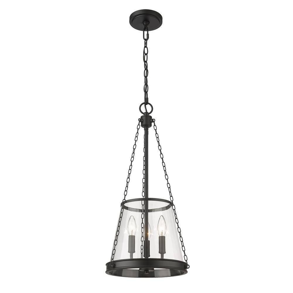 Z-Lite Prescott 3 - Light Pendant in  Matte Black
