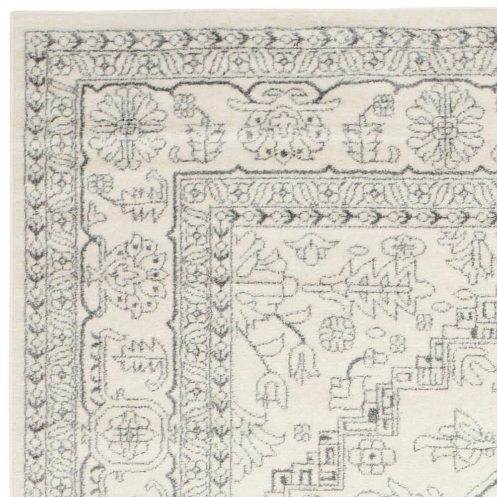 Adirondack ADR108 Power Loomed Area Rug - Ivory/Silver - 8'9"x11'9" - Safavieh.
