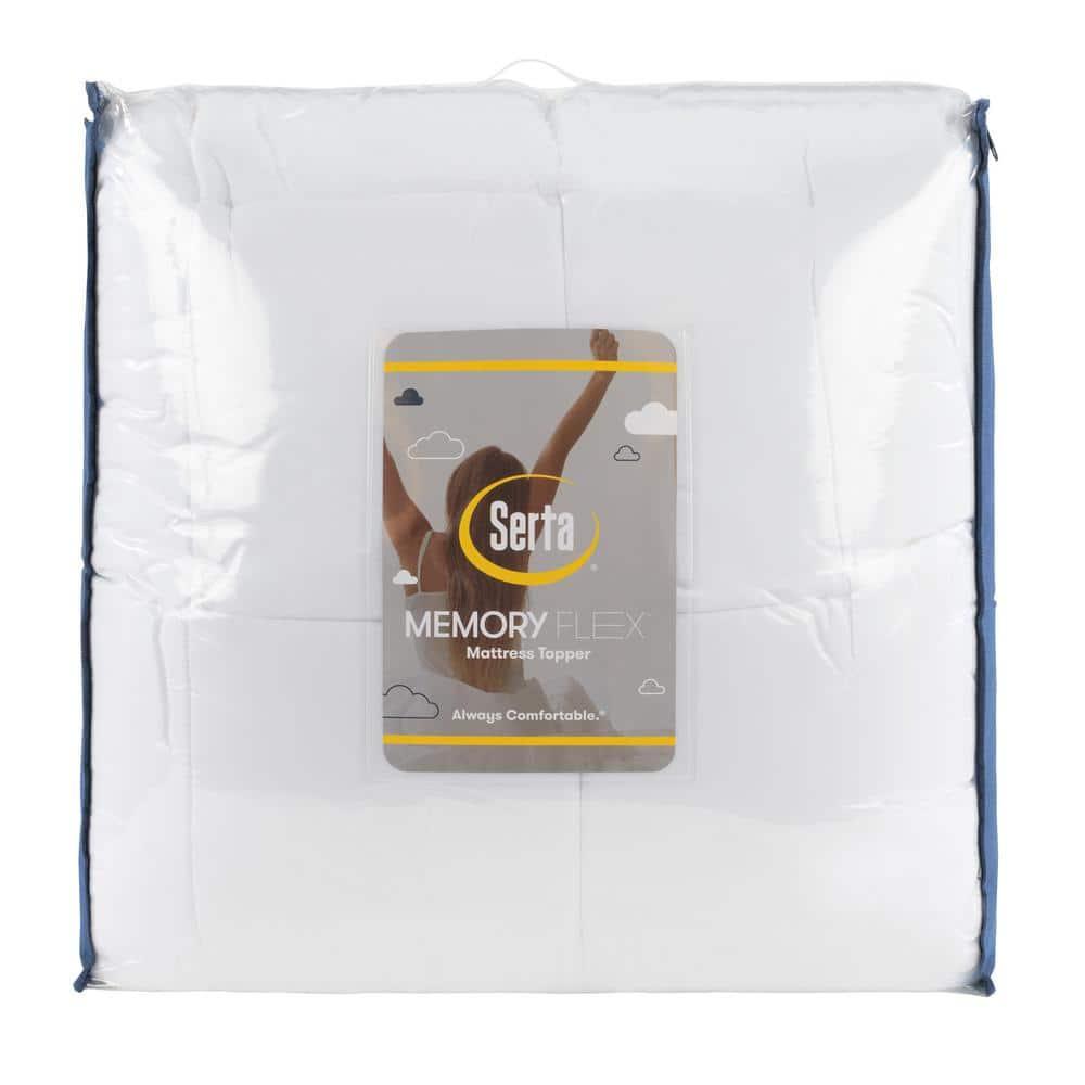 Serta Serta Memory Flex Mattress Topper With 2 In Down Alternative Pillow Top Gusset