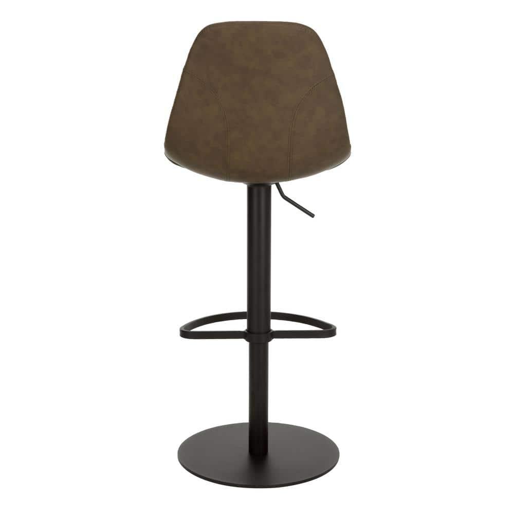Sky Adjustable Swivel Barstool - BST3003 - Olive/Black - Safavieh