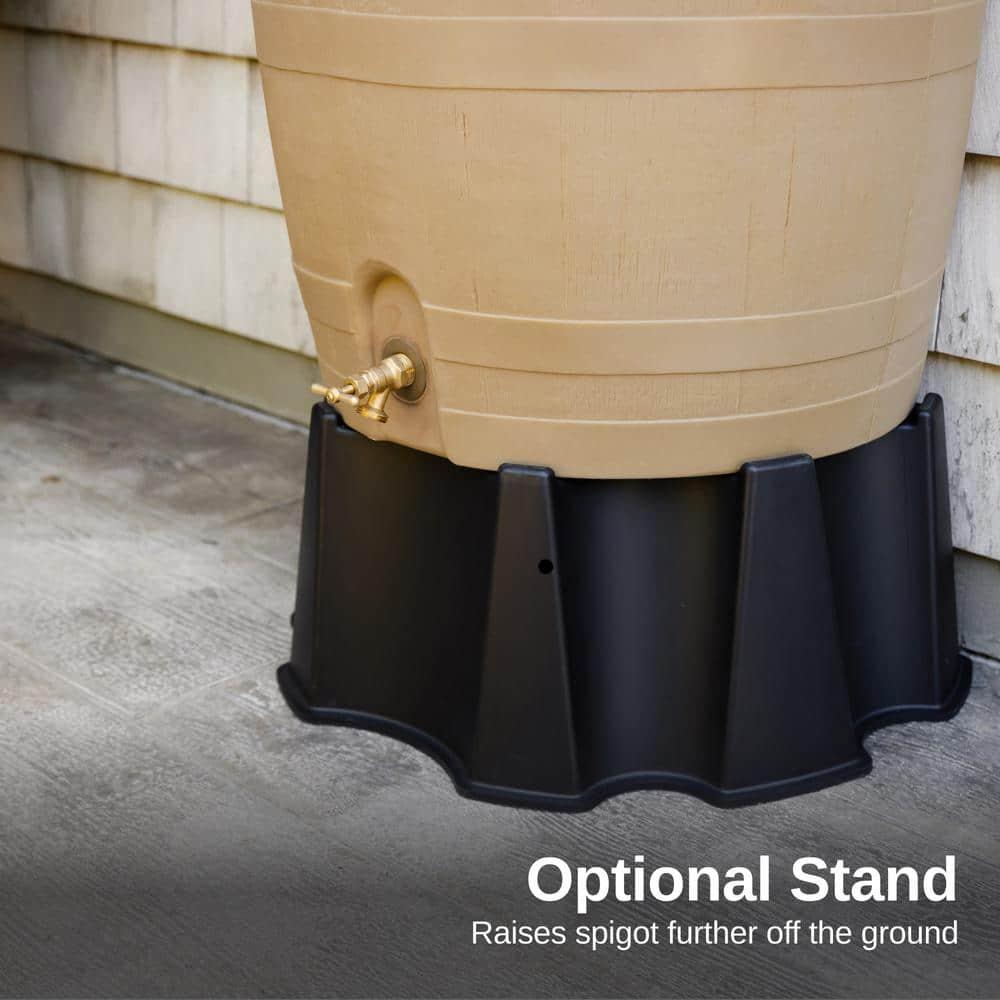 RTS Companies RTS Companies 50 Gallons Weather Resistant Plastic Drainable Rain Barrel