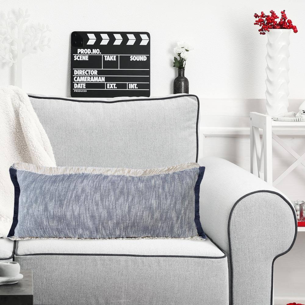 14" X 36" 100% Cotton Geometric Zippered Pillow