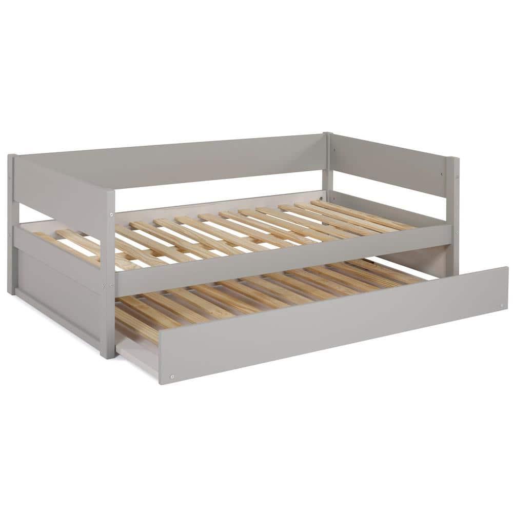 Camaflexi Tribeca Solid Wood Twin Daybed and Trundle Set in Gray