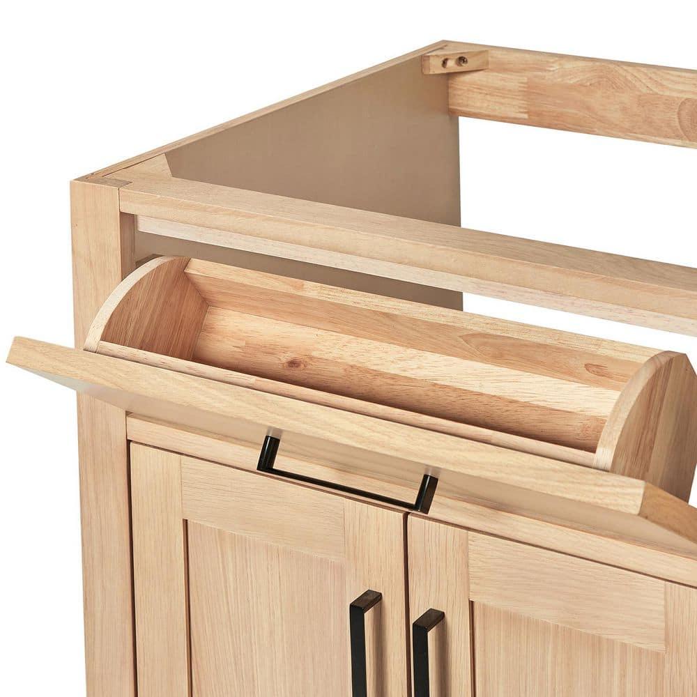 Tidworth 66'' Solid Wood Double Bathroom Vanity with 1.5'' Carrara Quartz Top, Rectangular Sinks