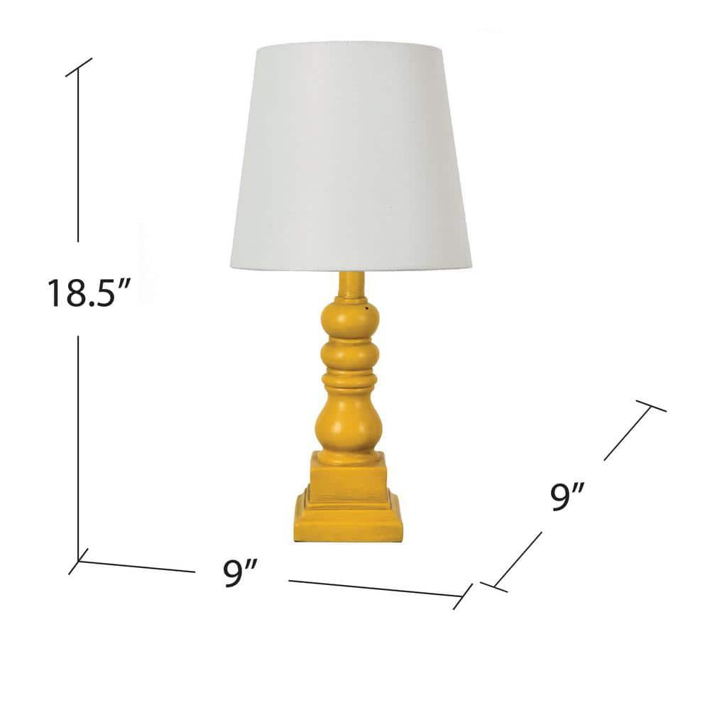 Conrad 18.5" Distressed Yellow Resin Table Lamp
