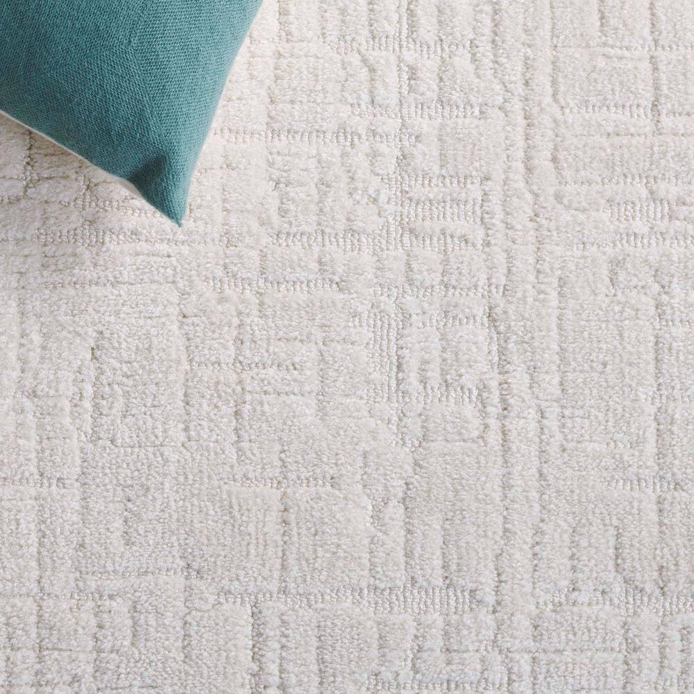 Audrey 4 ft. x 6 ft. Ivory Solid Abstract Area Rug