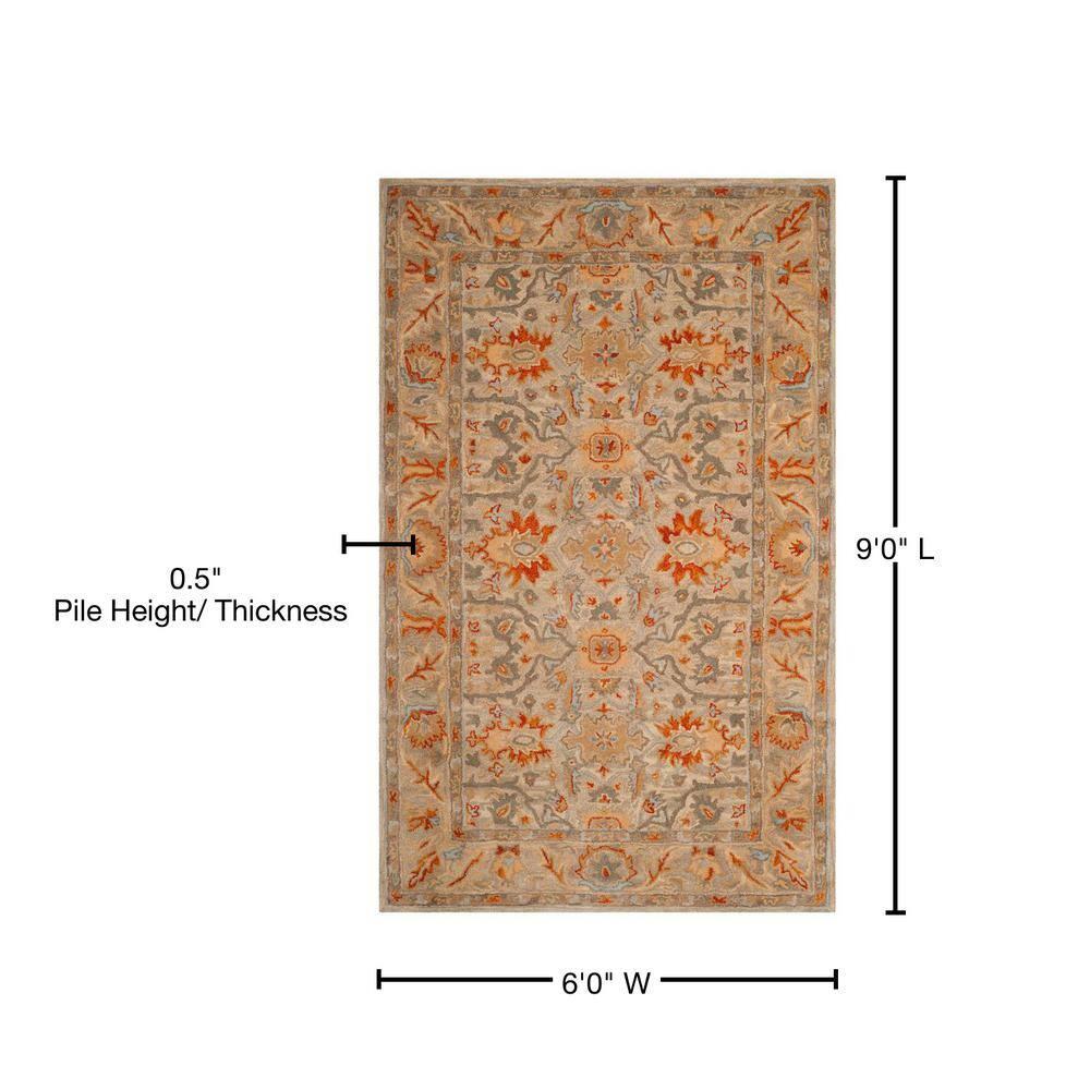 Antiquity AT63 Hand Tufted Area Rug - Beige/Multi - 6'x9' - Safavieh.