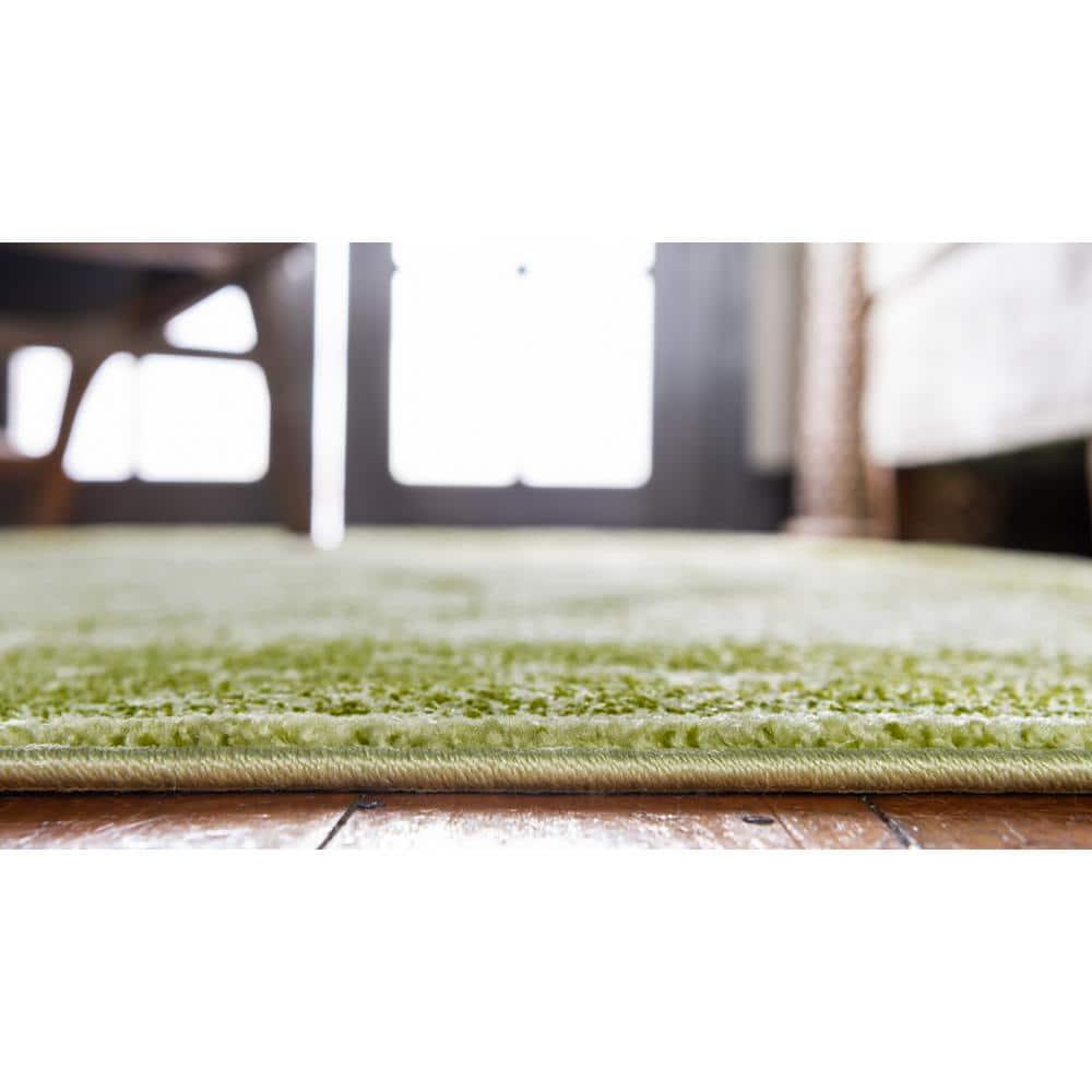 Unique Loom 6' 1 x 9' 0 Light Green La Jolla Floral Area Rug
