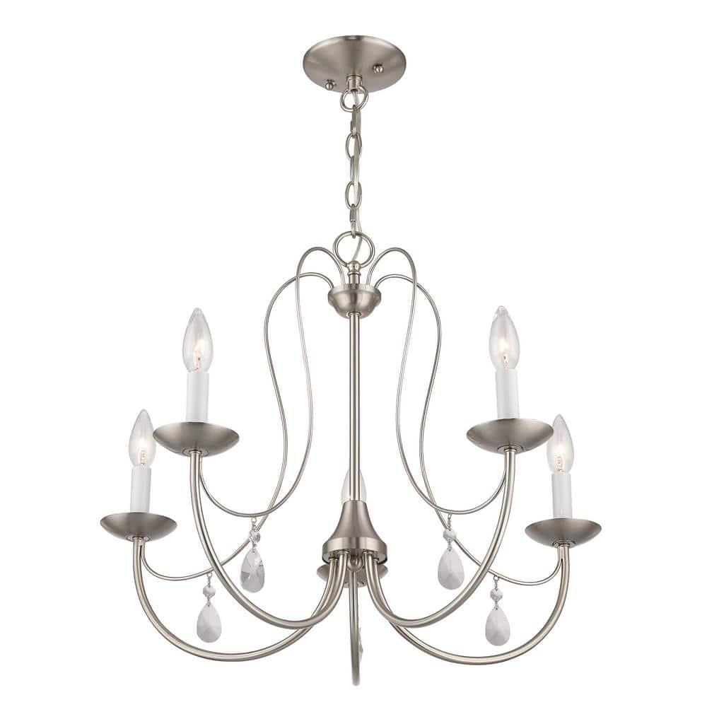 Livex Lighting Mirabella 5 - Light Chandelier in  Brushed Nickel