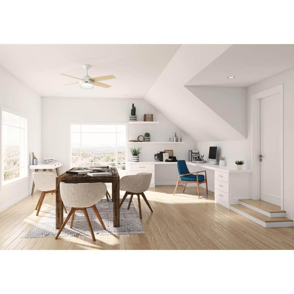 Dempsey 52" 4 - Blade Contemporary Indoor Ceiling Fan with Lights and Remote