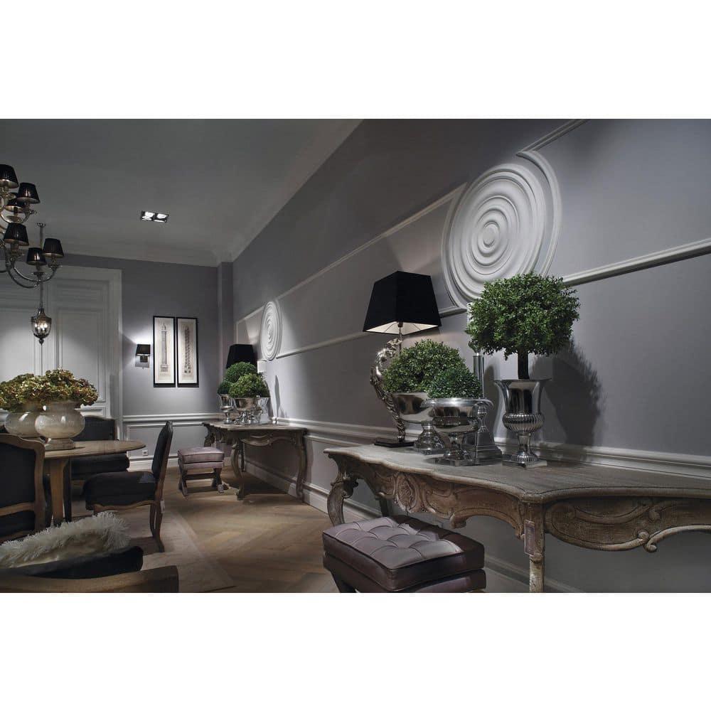 Architectural Products by Outwater L.L.C. 7/8 in D x 4 in W x 78-3/4 in L Primed White Plain Polyurethane Panel Moulding (Set of 3)