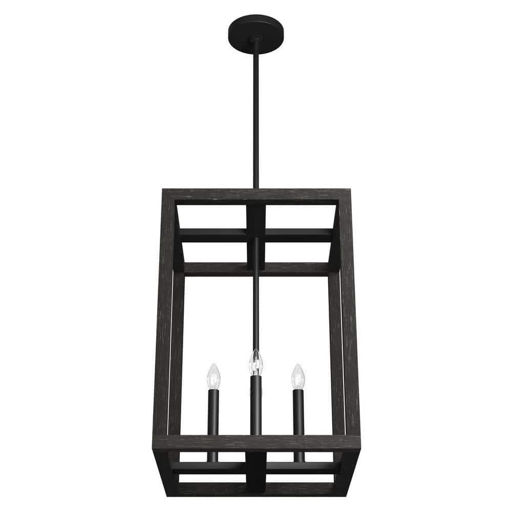 Hunter Fan Squire Manor 4 - Light Lantern Rectangle Chandelier