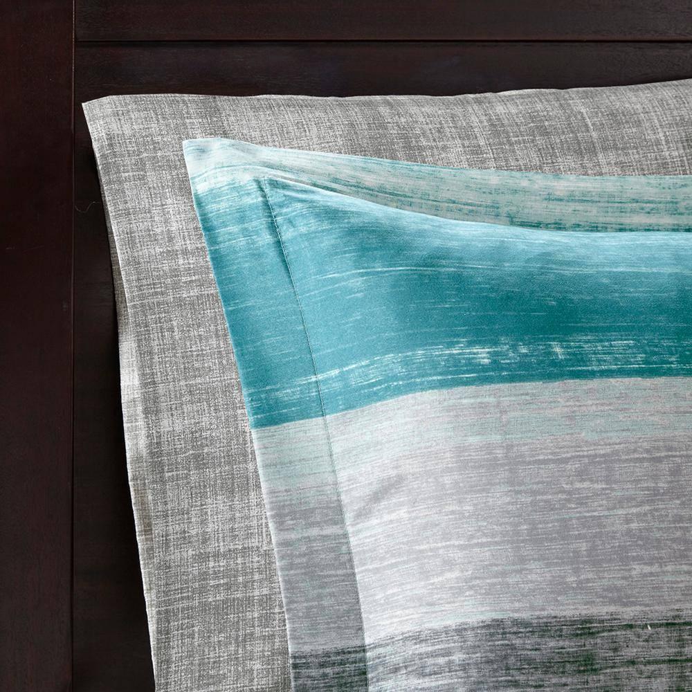 Madison Park Essentials Saben Striped Comforter Set with Cotton Bed Sheets