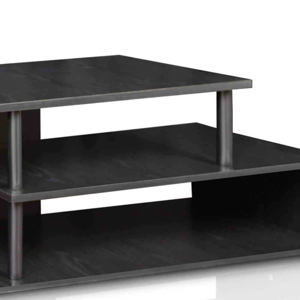 Furinno Econ Low Rise TV Stand, Black/Black