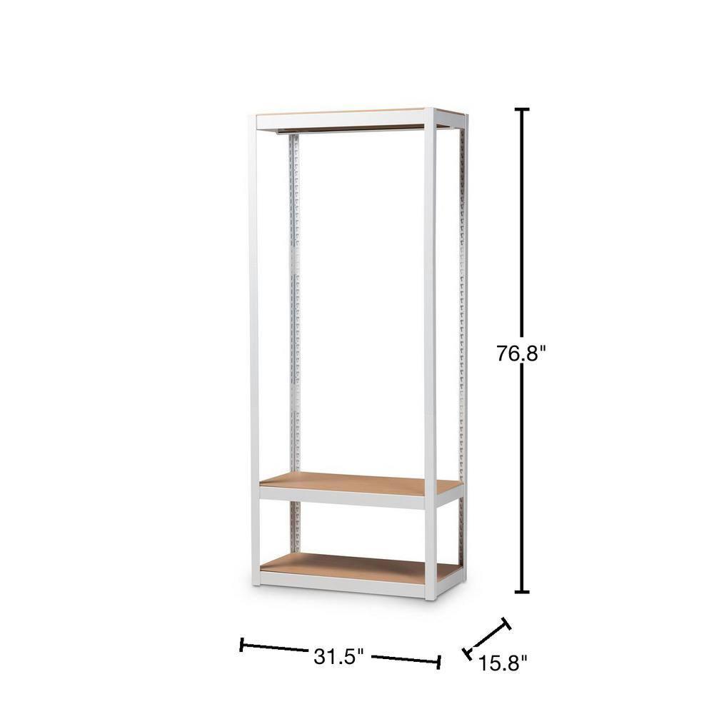 Elton Modern and Contemporary Metal 3-Shelf Free-Standing Closet Storage Organizer