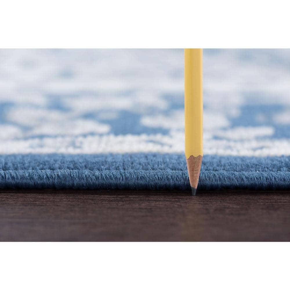 Tayse Madison Area Rug MDN3607 Traditional Navy Rings Repeat 2' x 3' Rectangle