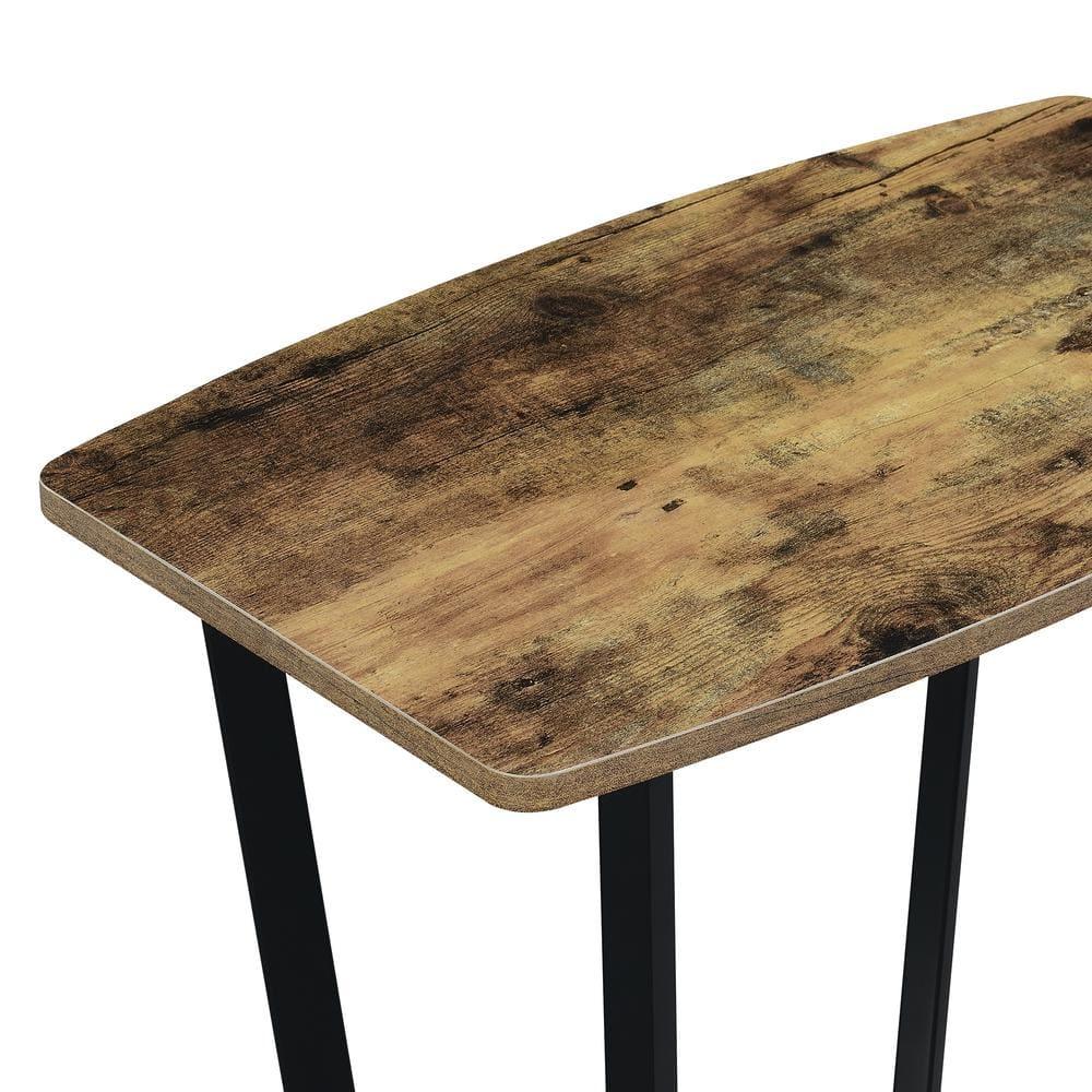 Convenience Concepts Graystone End Table with Shelf, Barnwood/Black Frame