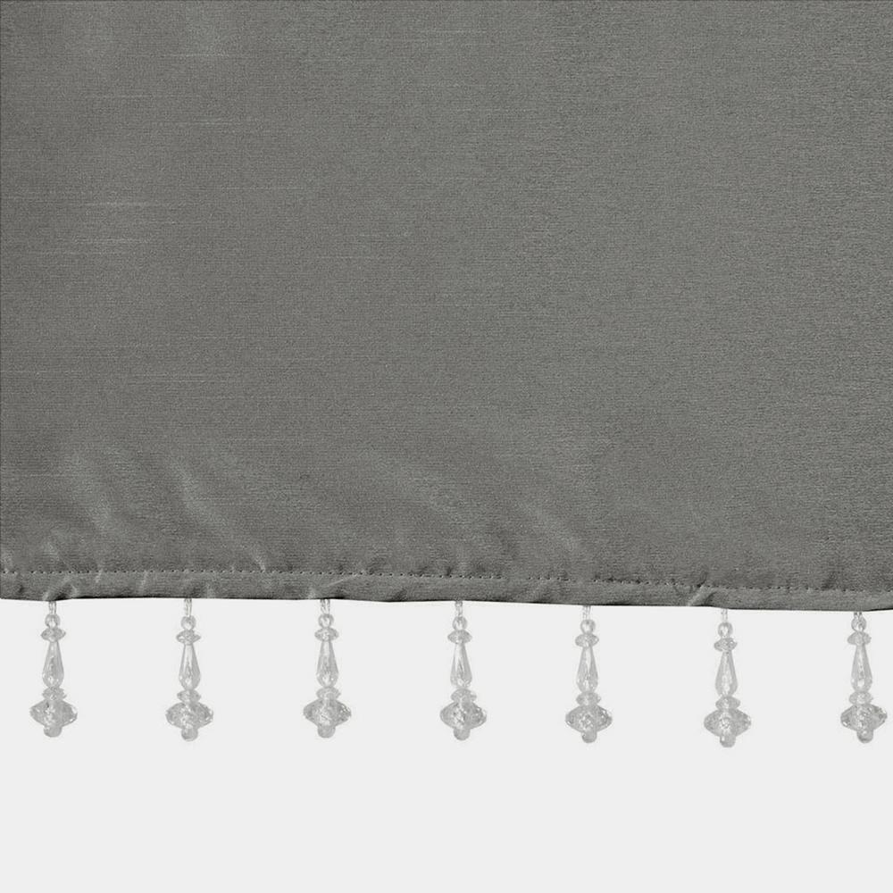 Madison Park Emilia Lightweight Faux Silk Single Valance with Beads