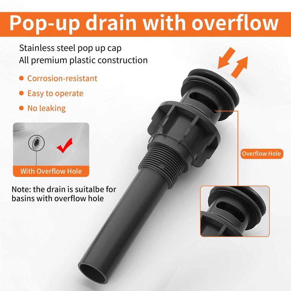 Matt Black Bathroom Sink Faucet 4 inch Bathroom Faucets for Sink 2-Handle Faucet with Pop-up Drain Vanity Faucet Modern