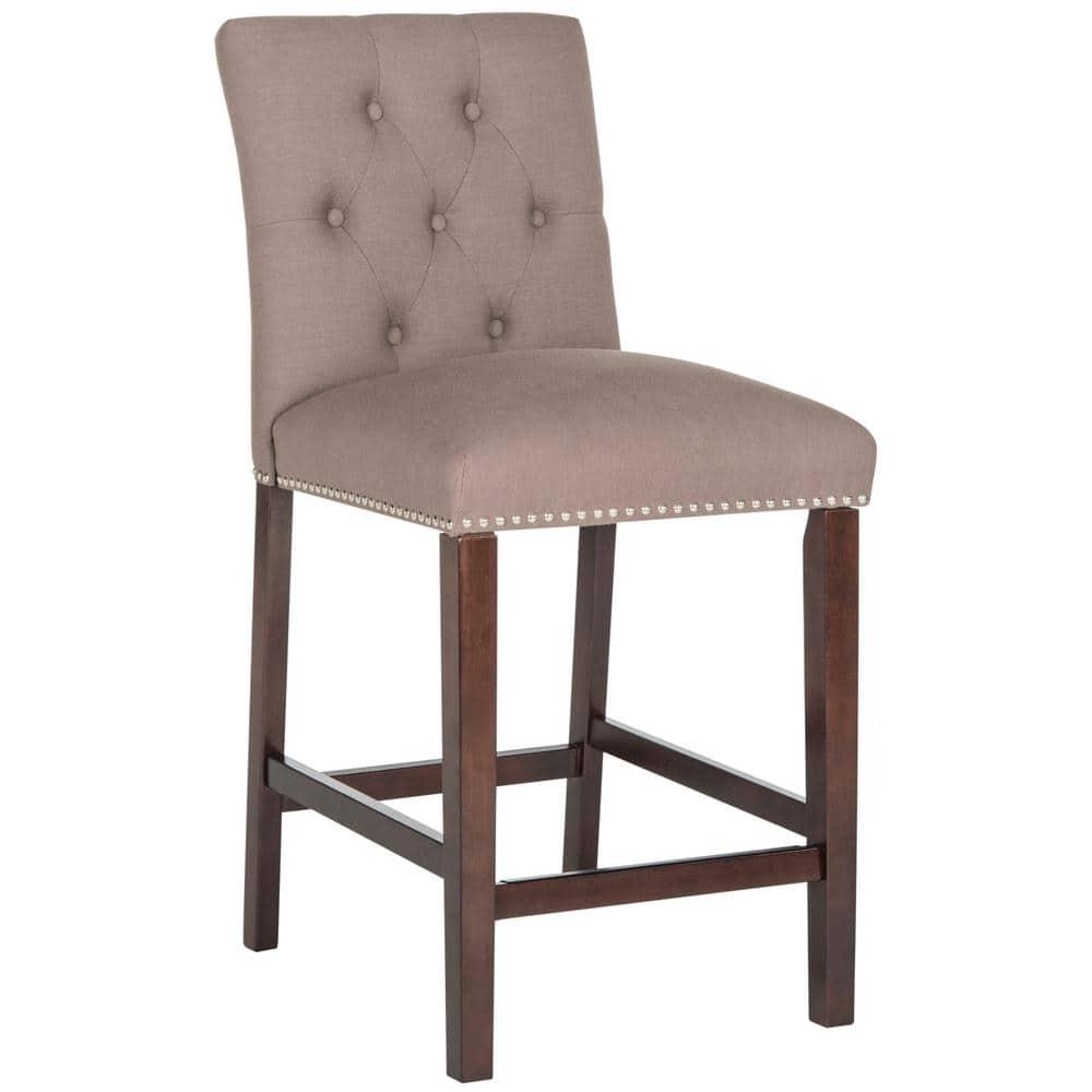 Norah Counter Stool (Set of 2) - FOX6209 - Dark Taupe - Safavieh Couture