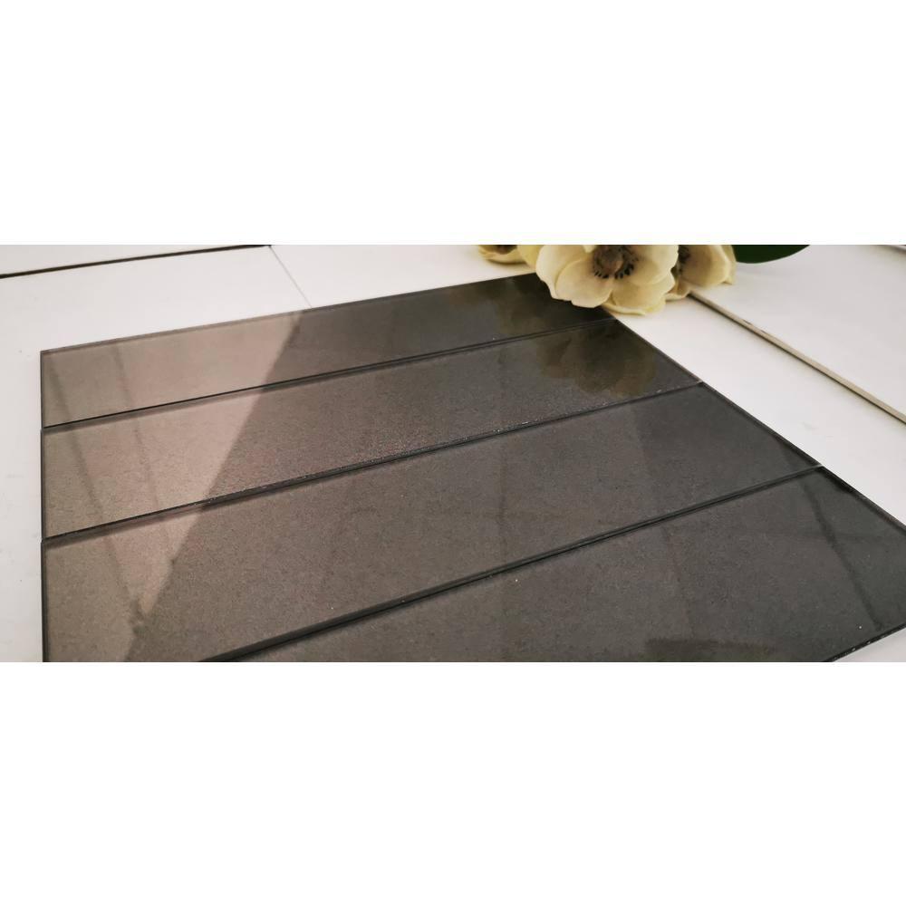 Abolos Forever Glossy 3 in. x 12 in. Diamond Grade Glass Straight Edge Subway Decorative Kitchen & Bathroom Wall Tile