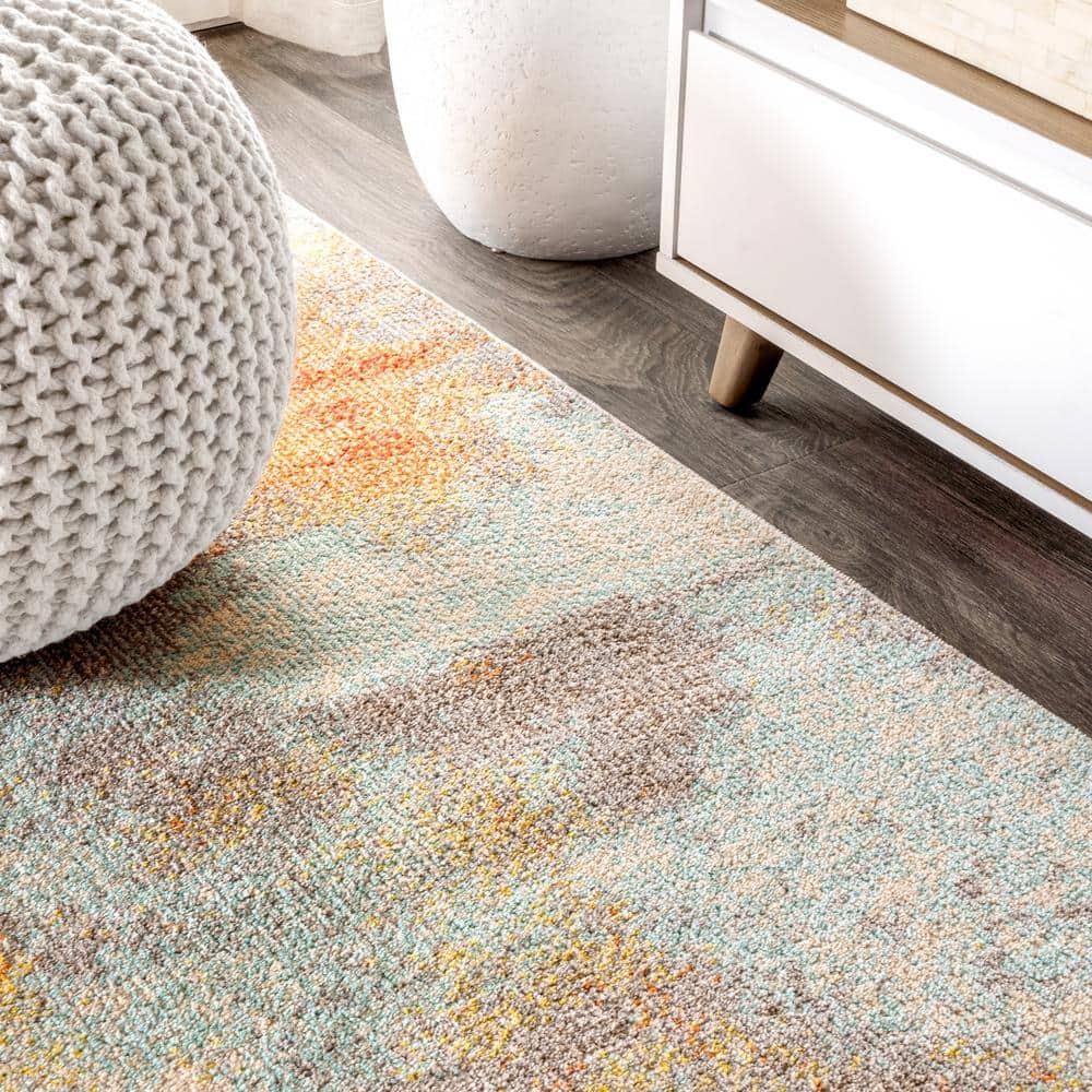 JONATHAN Y Contemporary POP Modern Abstract Vintage Cream/Orange 5 ft. x 8 ft. Area Rug