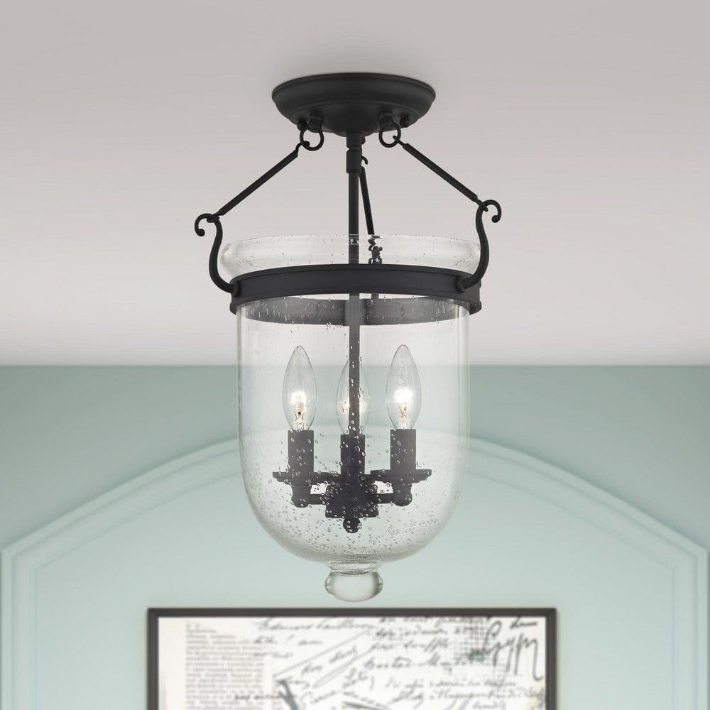 Glass Semi Flush Mount