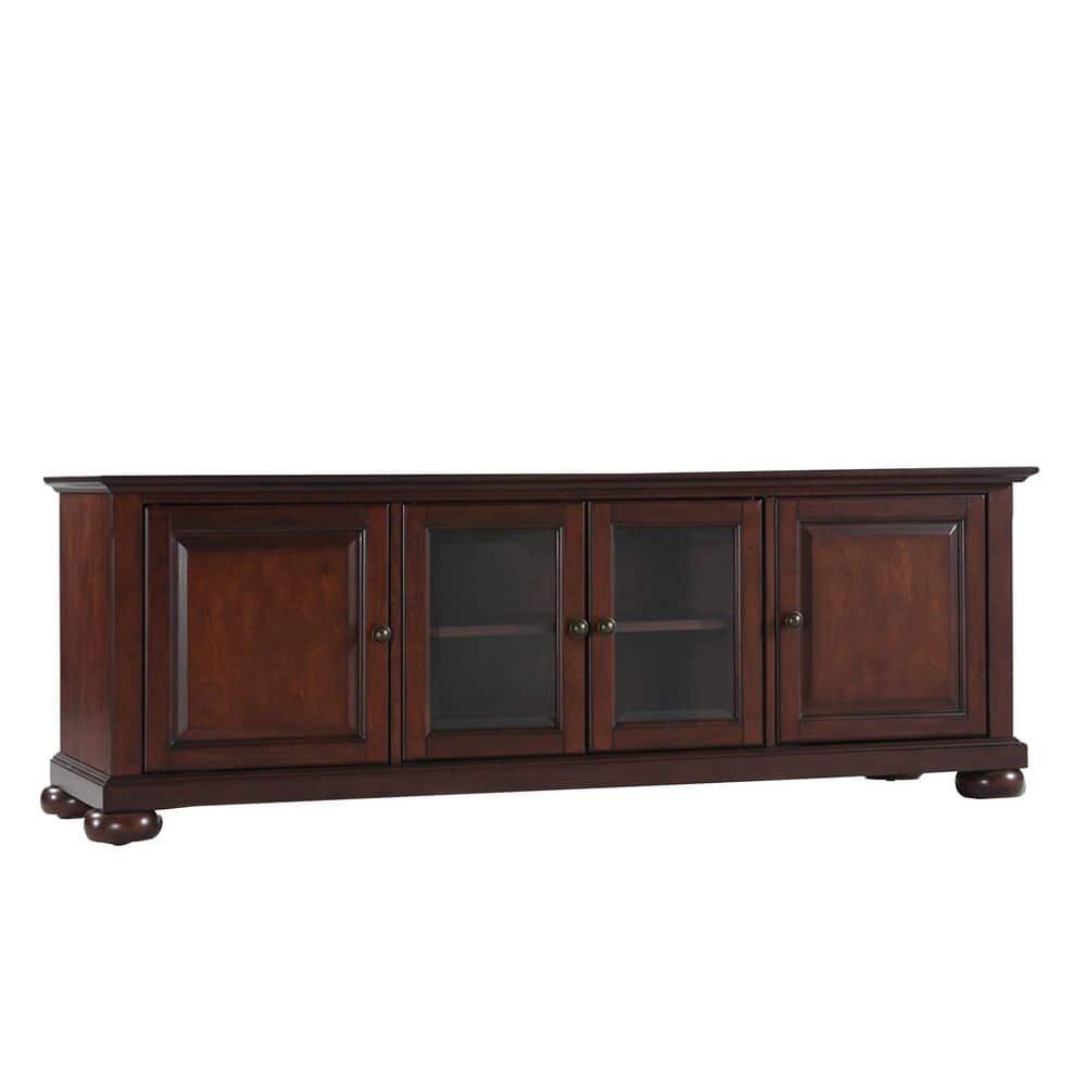 Alexandria TV Stand for TVs up to 60" Mahogany - Crosley: Sleek Design, Media Storage, Cord Management