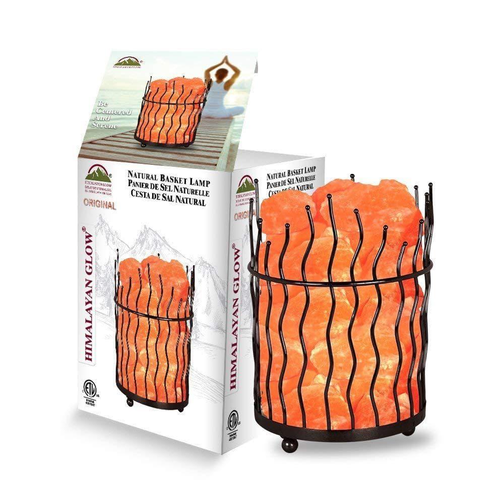 7.8 in. Ionic Crystal Salt Pillar and Natural Amber Glow Table Lamp, (Pack of 2)