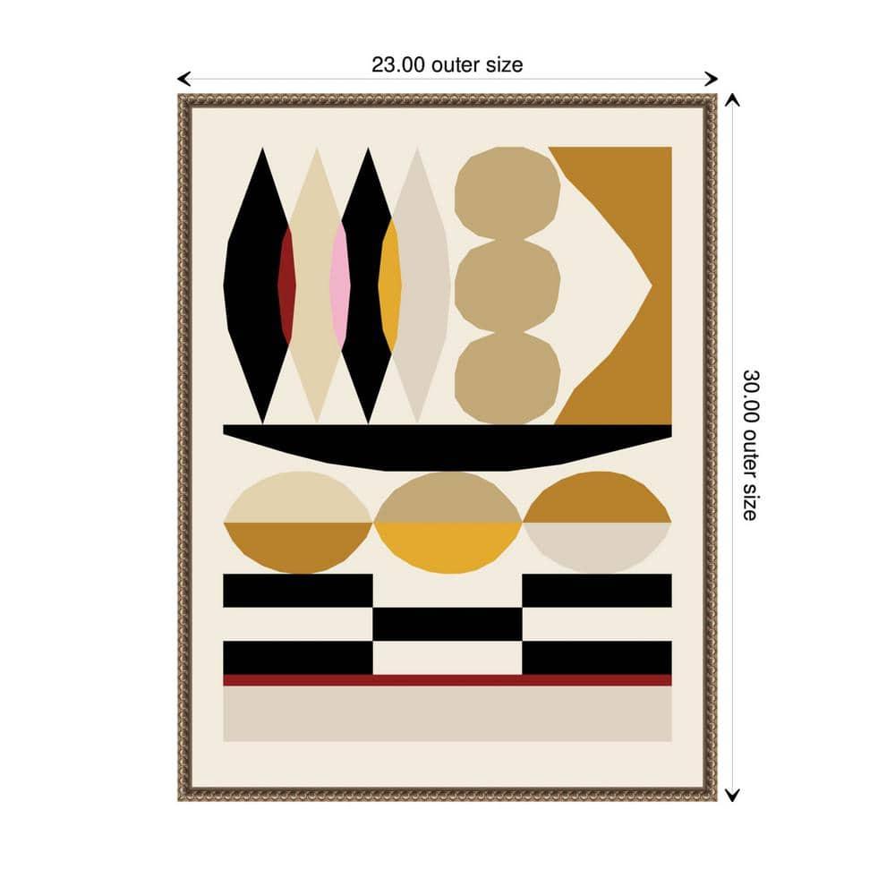 Amanti Art Abstract composition 25 by Nktn Canvas Wall Art Print Framed 23 x 30-in.