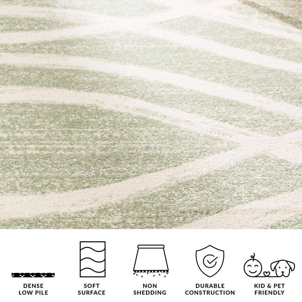 Adirondack ADR125 Machine Made Indoor Area Rug - Sage/Cream - 9'x12' - Safavieh