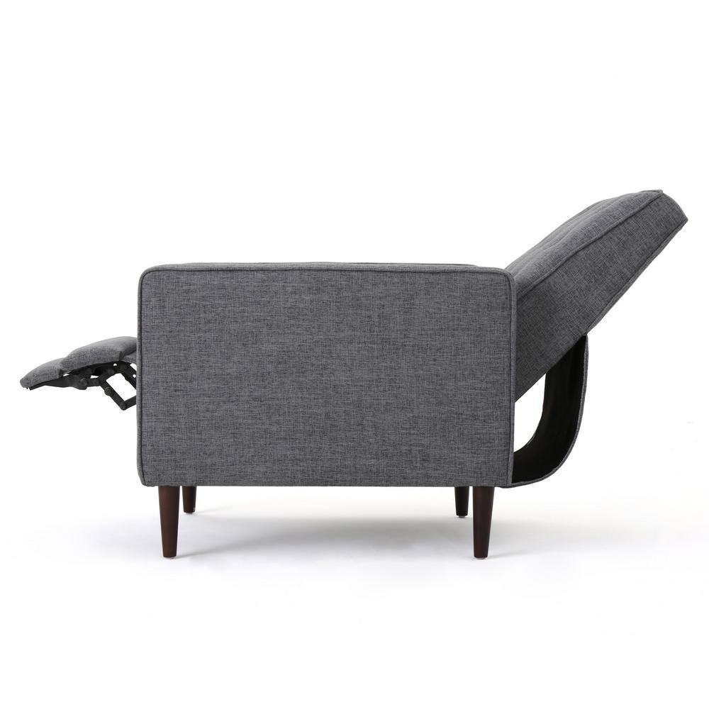 Mervynn Mid-Century Recliner Gray - Christopher Knight Home: Button Tufted, Beech Wood Legs