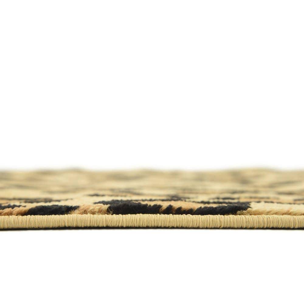 Unique Loom Wildlife Collection Area Rug - Leopard (3' 3" x 5' 3" Rectangle Light Brown/Black)