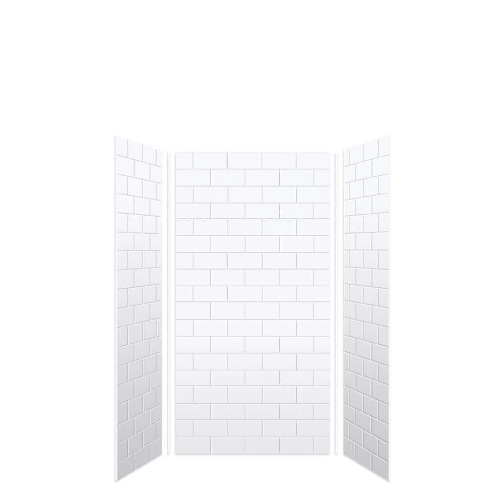 Transolid SaraMar 36'' W 36'' D 72'' H Glue Up Solid Surface Wall