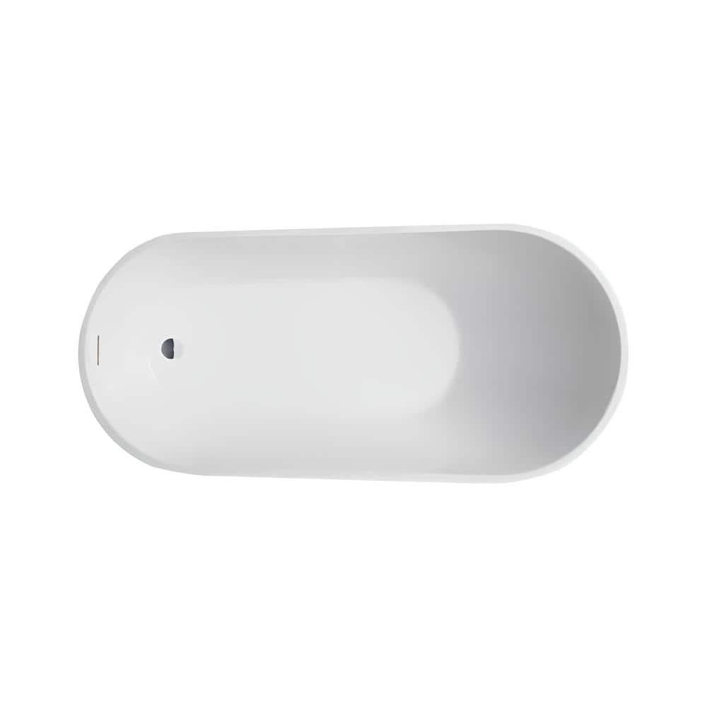 55.3" X 28.3" Freestanding Soaking Bathtub