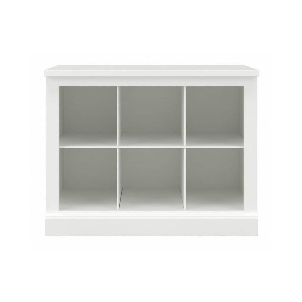 Woodland 24W Small Shoe Bench with Shelves in White Ash - Engineered Wood