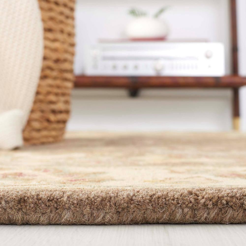 Heritage HG343 Handmade Area Rug - 6'x9' - Brown/Ivory - Safavieh