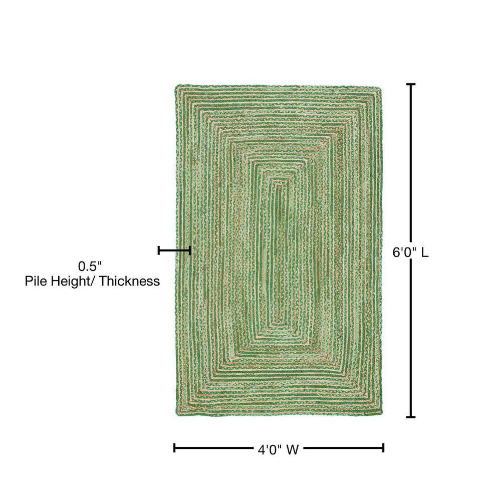 Cape Cod CAP202 Woven Indoor Area Rug - Green/Natural - 4'x6' - Safavieh