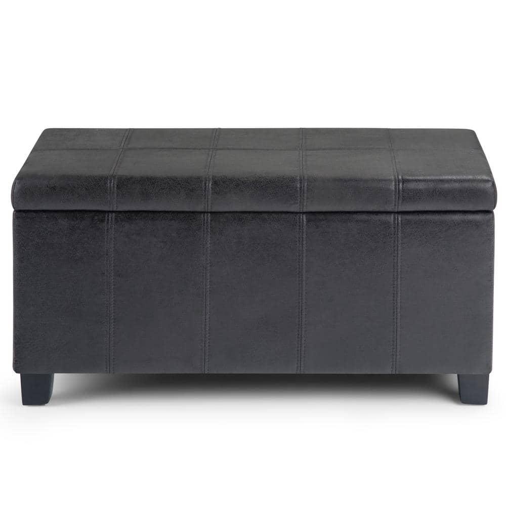 Simpli Home Dover Storage Ottoman Bench,Assembled