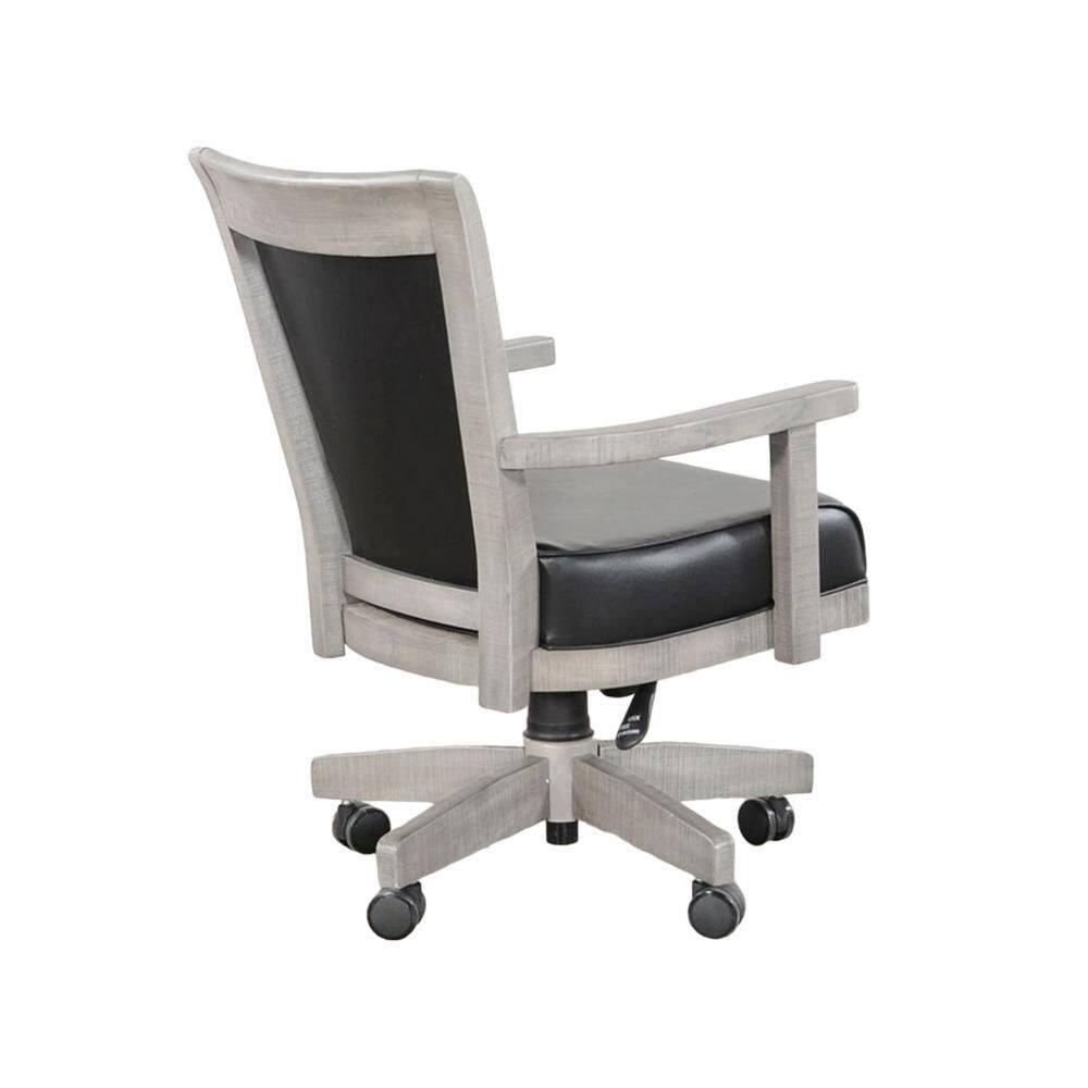 Benjara Zeka Game Chair with Wheels, Tilt, Swivel and Gas Lift, Gray Mahogany