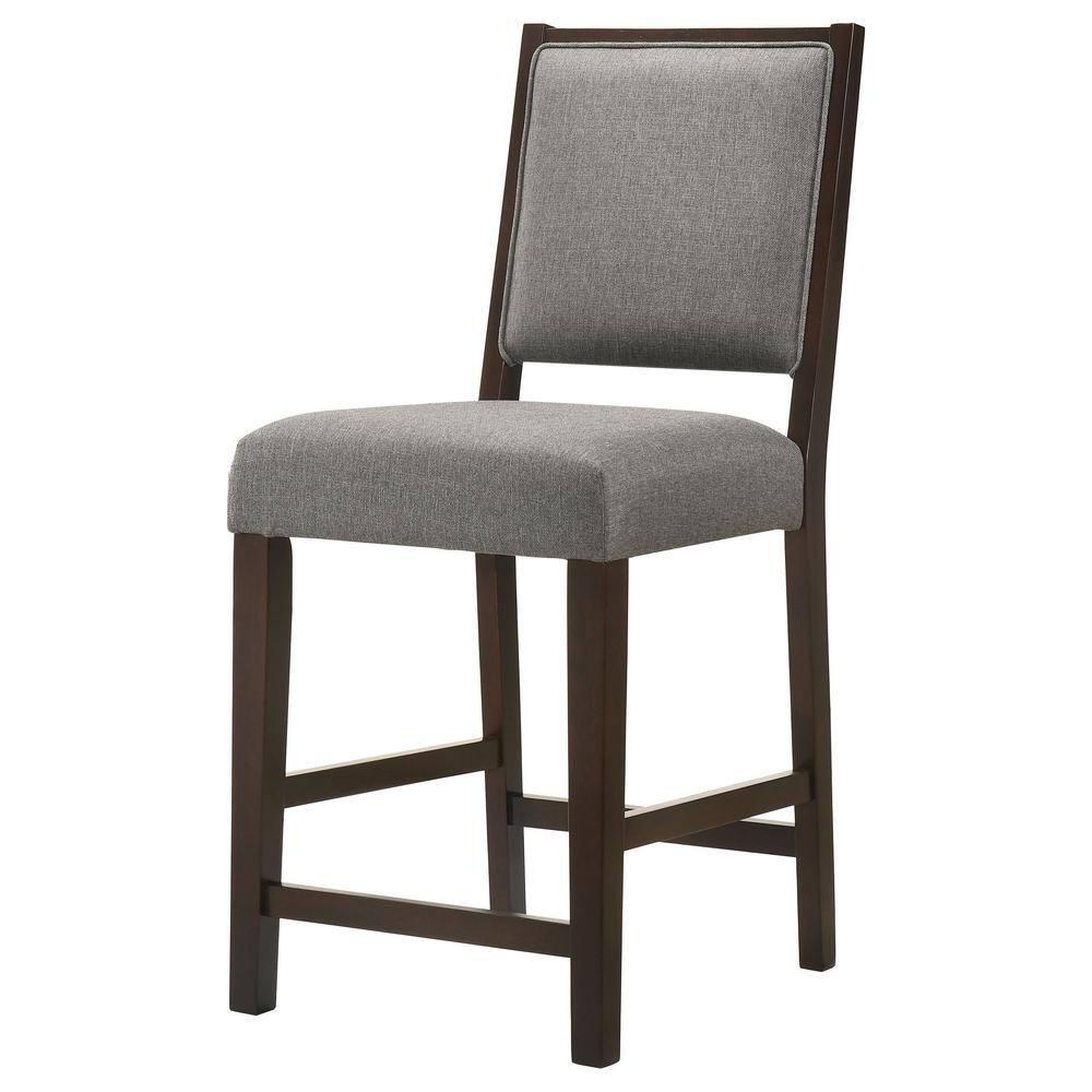 Coaster Upholstered Fabric Counter Height Stools in Gray