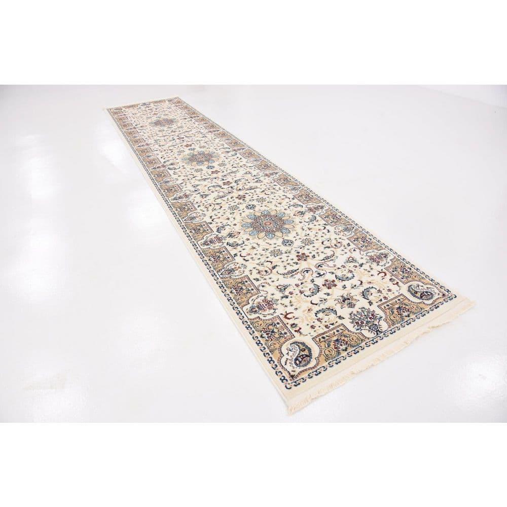 Unique Loom Narenj Collection Area Rug - Newcastle (3' x 13' 1" Runner Ivory/Beige)