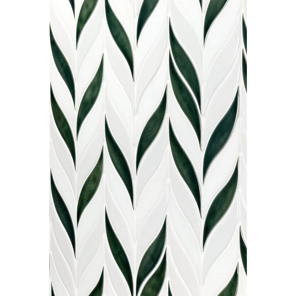 Divine Sprig 2" x 3" Ceramic Mosaic Wall Tile (0.86 Sq. Ft. / Sheet)