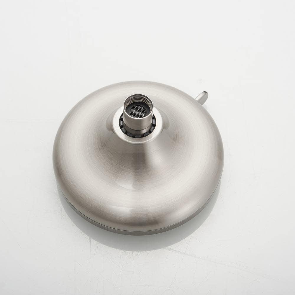 Single Handle 1-Spray Round Rain Shower Faucet Combo Set with Dual Function Pressure Balance Valve