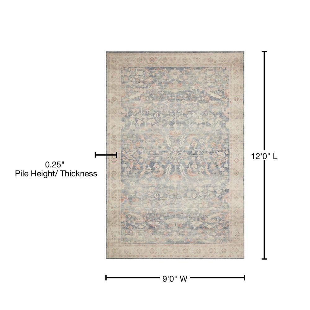 Loloi II Hathaway Printed Oriental Denim / Multi Area Rug