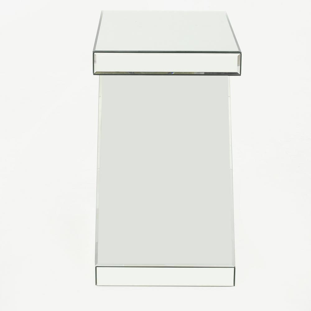 Noble House Zeke Z Shaped Mirror Side Table, Mirror